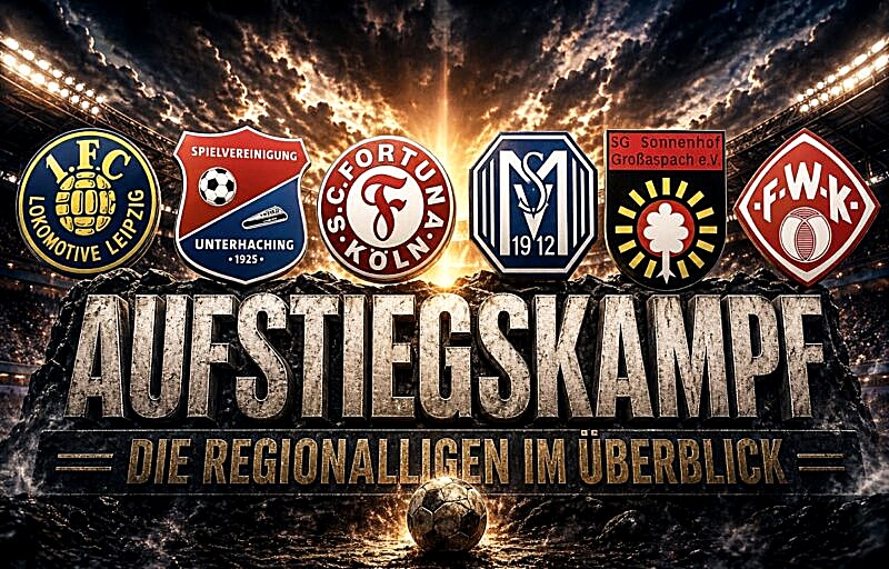 Aufstiegskampf in der Regionalliga: Wer schafft den Sprung in die 3. Liga?