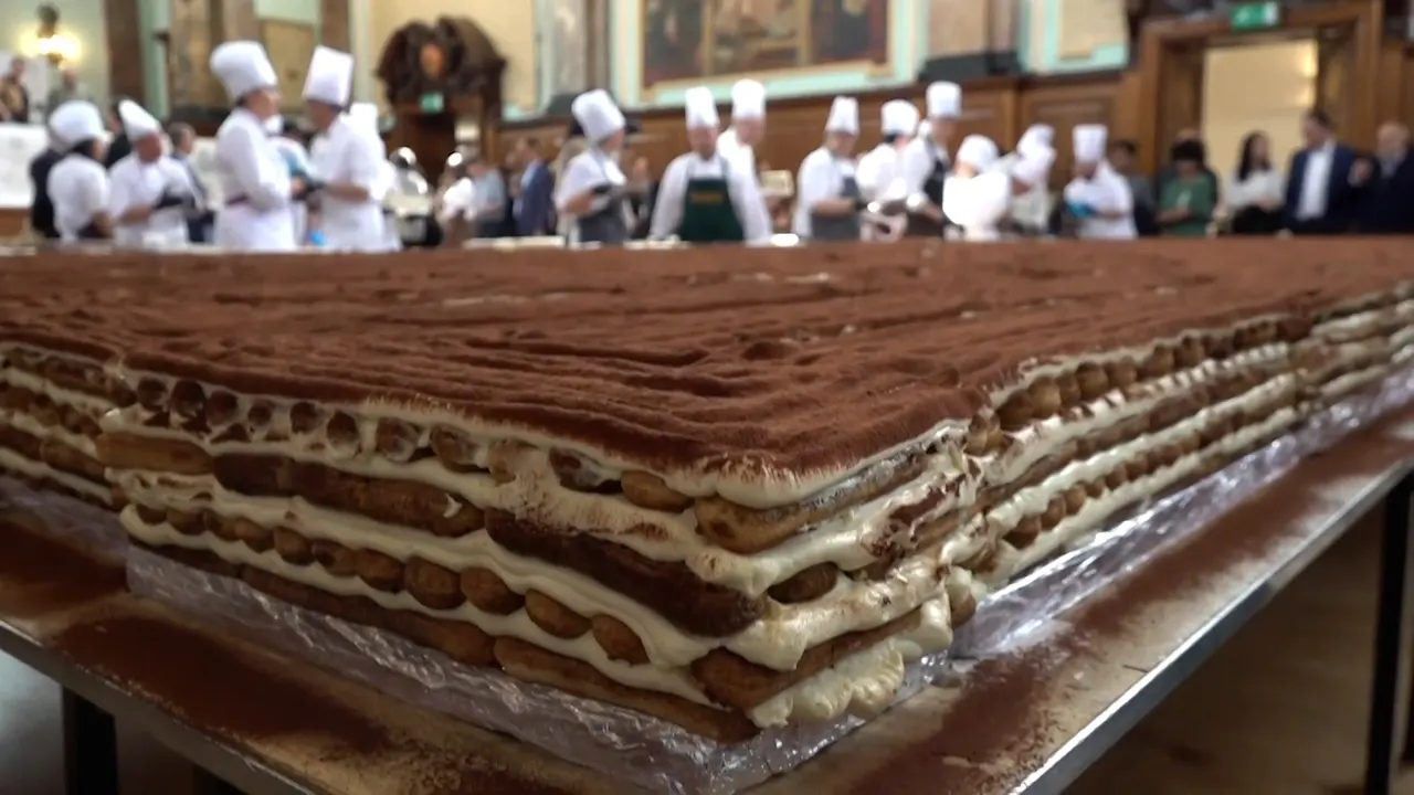 Weltrekord für das größte Tiramisu in London
