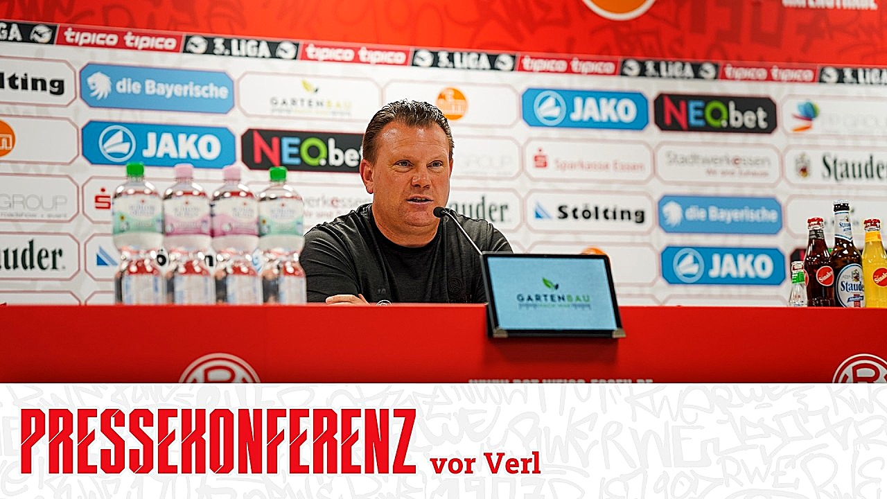 Vorfreude auf den 37. Spieltag: Pressekonferenz mit RWE und SC Verl!