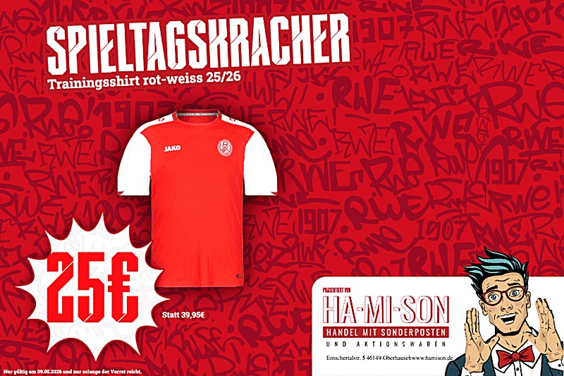 *Heimspiel-Highlight: Exklusives Trainingsshirt für RWE-Fans*