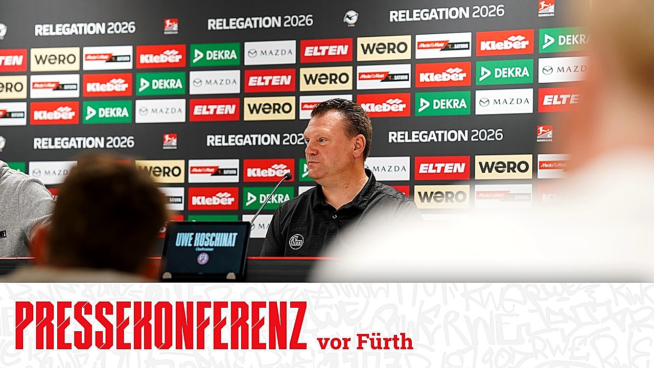 Kampf um den Klassenerhalt: Pressekonferenz vor der Relegation gegen Fürth!