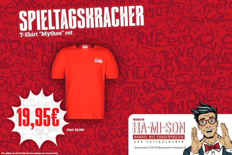 Sichern Sie sich das begehrte T-Shirt „Mythos“ Rot zum Sonderpreis!